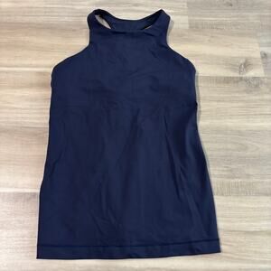 Lululemon Racer Back Bra Tank Navy Blue Size 6 Style W1AQIS